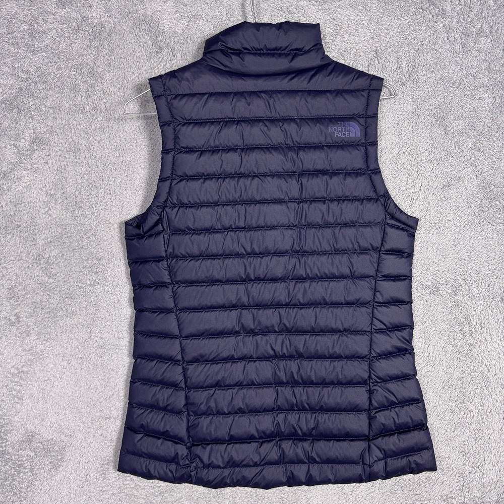North Face Vest Womens S Gillet 700 Down Puffer Quilted Full Zip Hike Navy - Picture 12 of 14